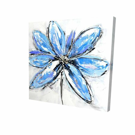 FONDO 16 x 16 in. Blue Flower-Print on Canvas FO2788428